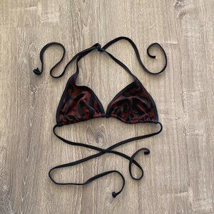 vintage geometric triangle bikini top